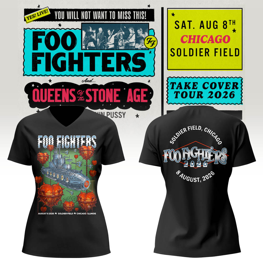FF 🎸🎤 “Take Cover Tour 2026” in Chicago,IL V-neck TShirt