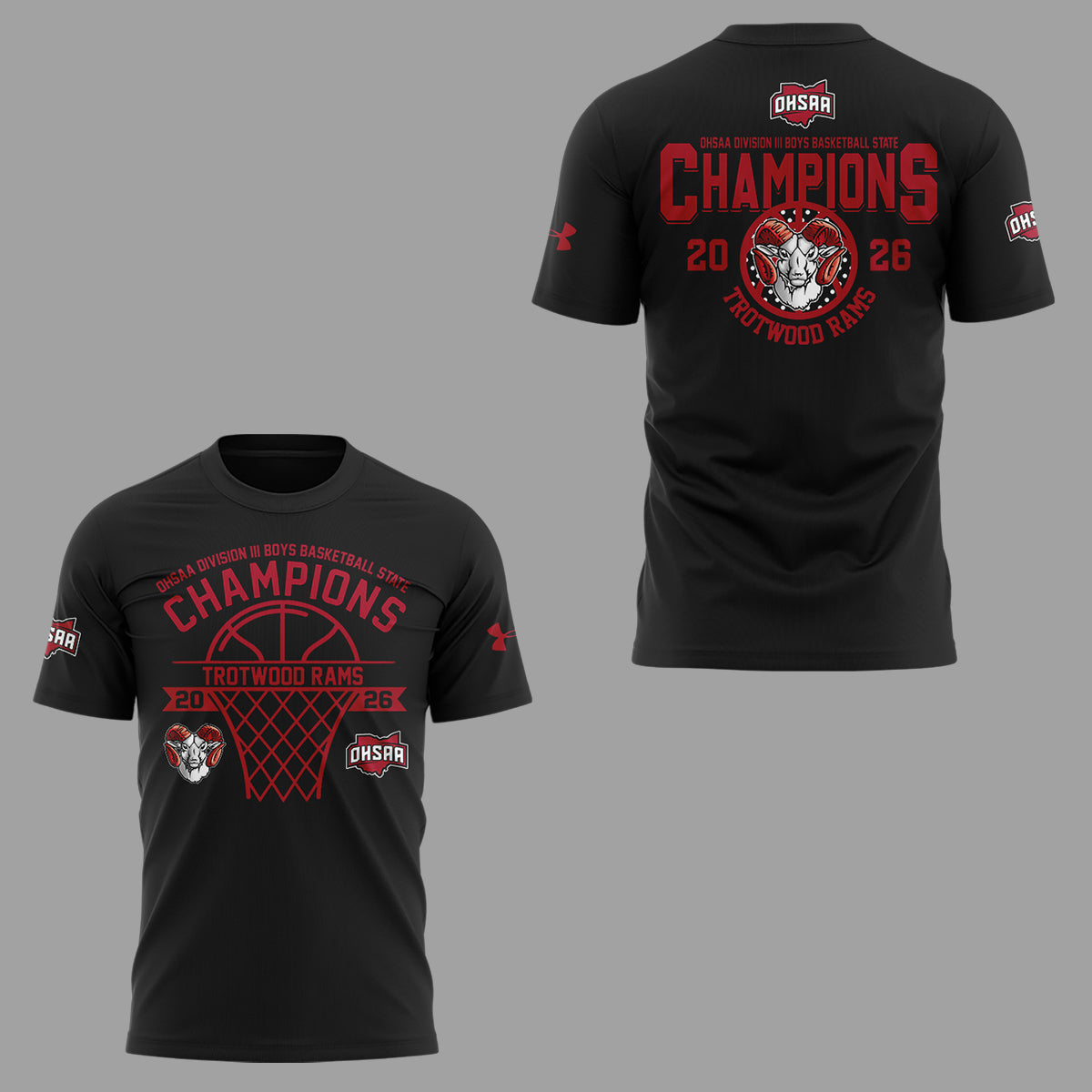 Limited Edition 2026 OHSAA Boys Basketball D3 State Champions Tshirt