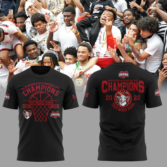 Limited Edition 2026 OHSAA Boys Basketball D3 State Champions Tshirt