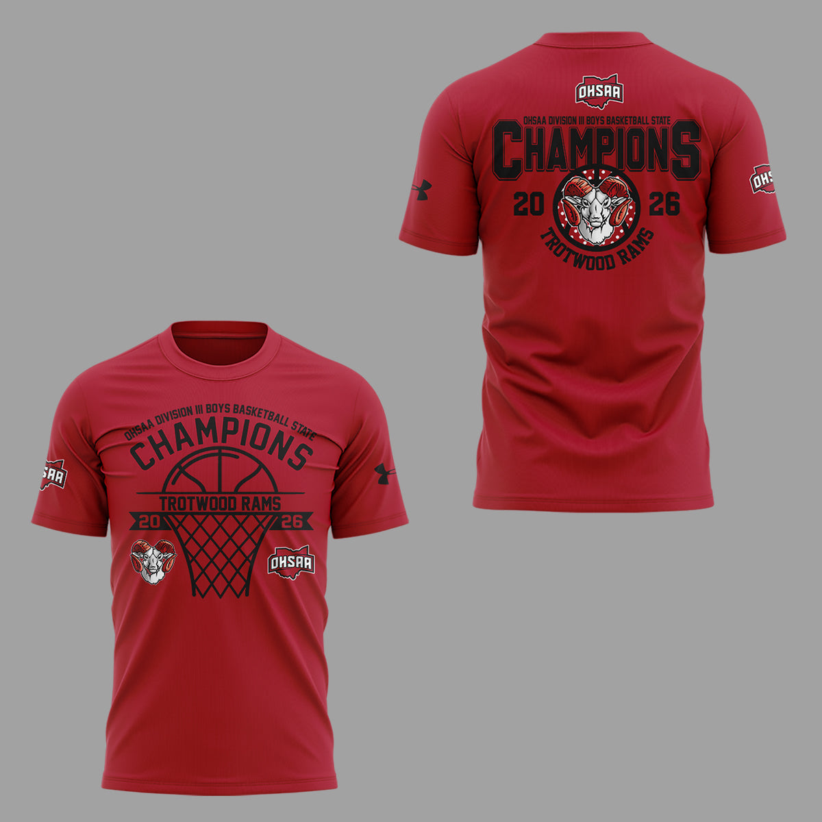 Limited Edition 2026 OHSAA Boys Basketball D3 State Champions Tshirt