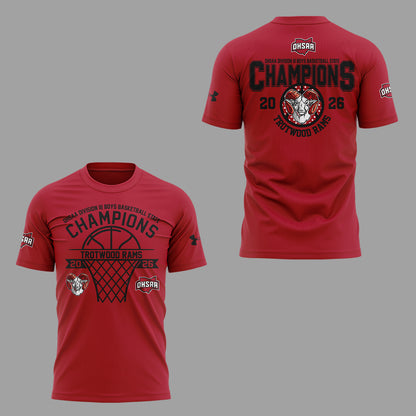 Limited Edition 2026 OHSAA Boys Basketball D3 State Champions Tshirt