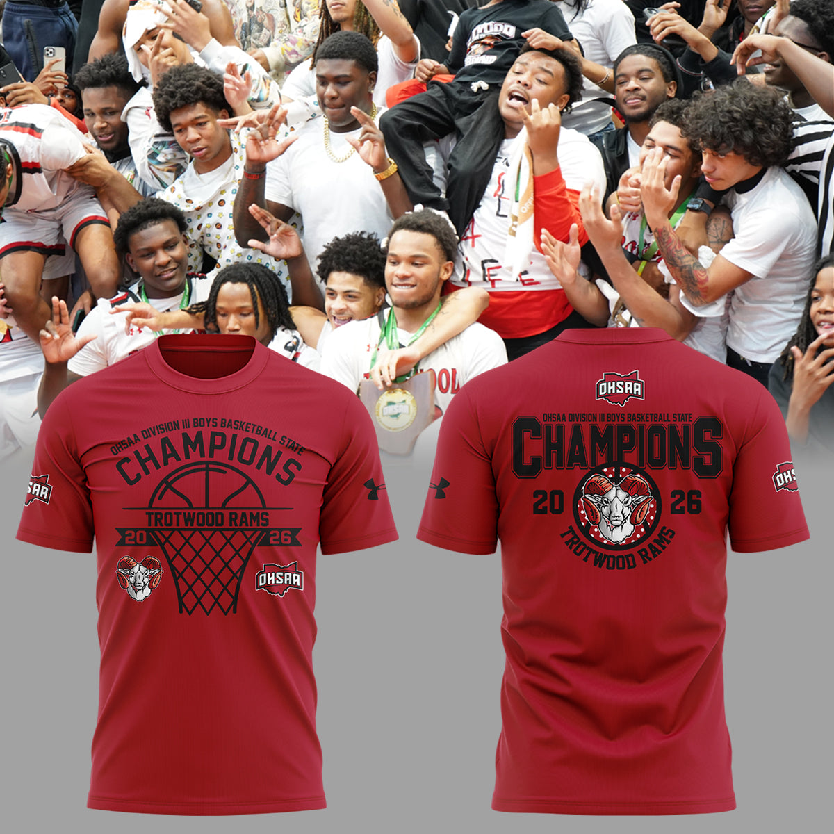 Limited Edition 2026 OHSAA Boys Basketball D3 State Champions Tshirt