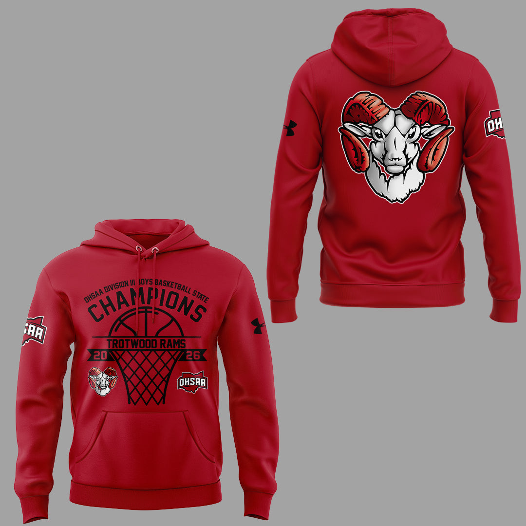 Limited Edition 2026 OHSAA Boys Basketball D3 State Champions Hoodie