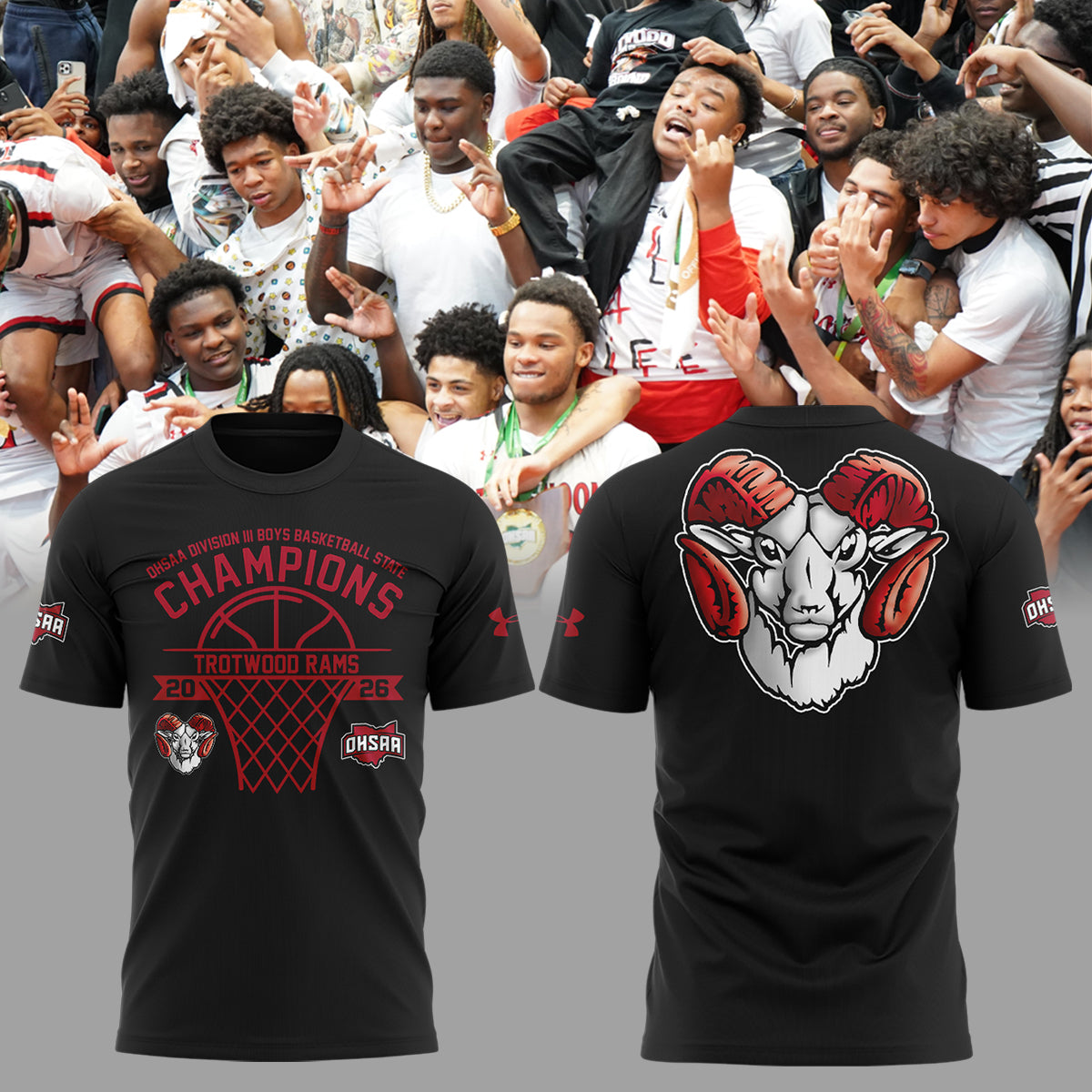 Limited Edition 2026 OHSAA Boys Basketball D3 State Champions Tshirt