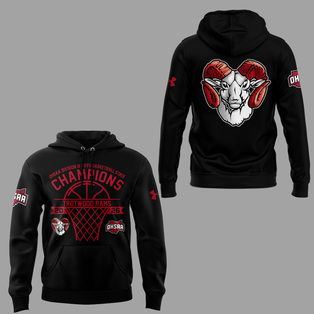 Limited Edition 2026 OHSAA Boys Basketball D3 State Champions Hoodie