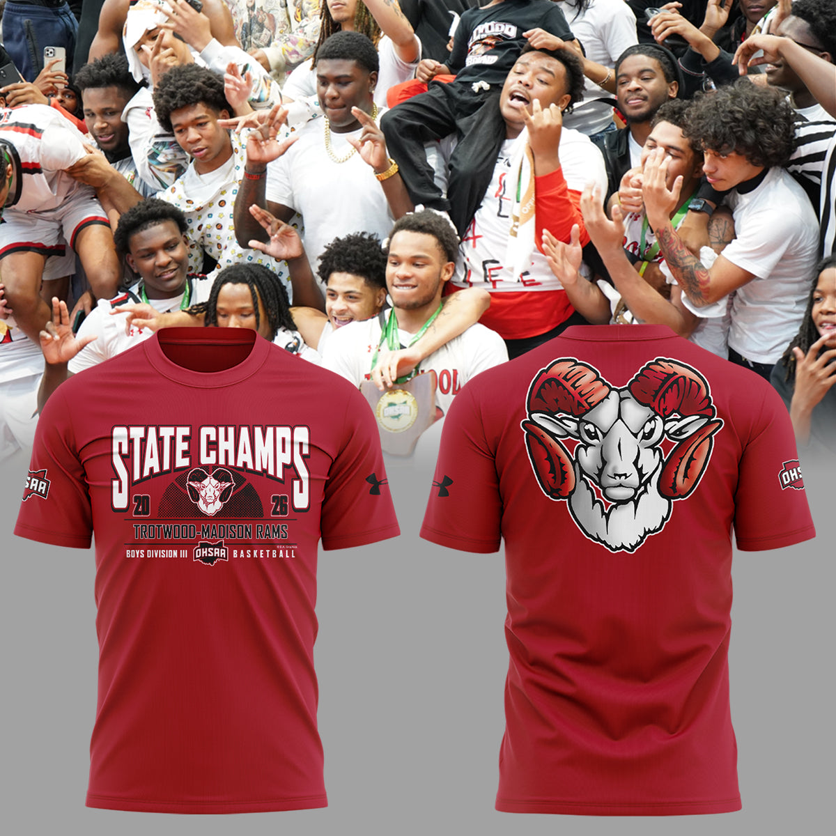 Limited Edition 2026 OHSAA Boys Basketball D3 State Champions Tshirt