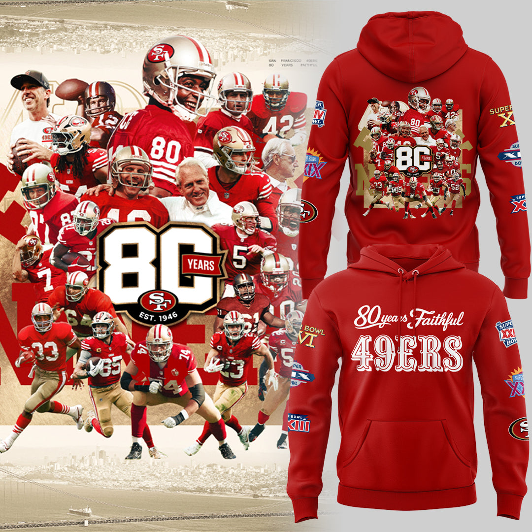 49ers 80th Anniversary Hoodie