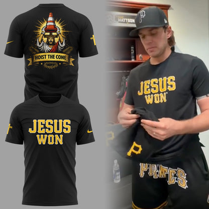 Pirates x Jesus Won-Hoist The Cone✝️🔺🏴‍☠️ TShirt