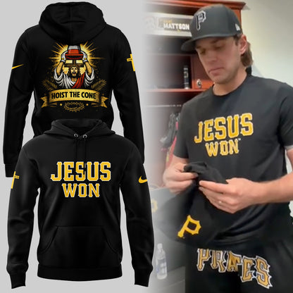 Pirates x Jesus Won-Hoist The Cone✝️🔺🏴‍☠️ Hoodie