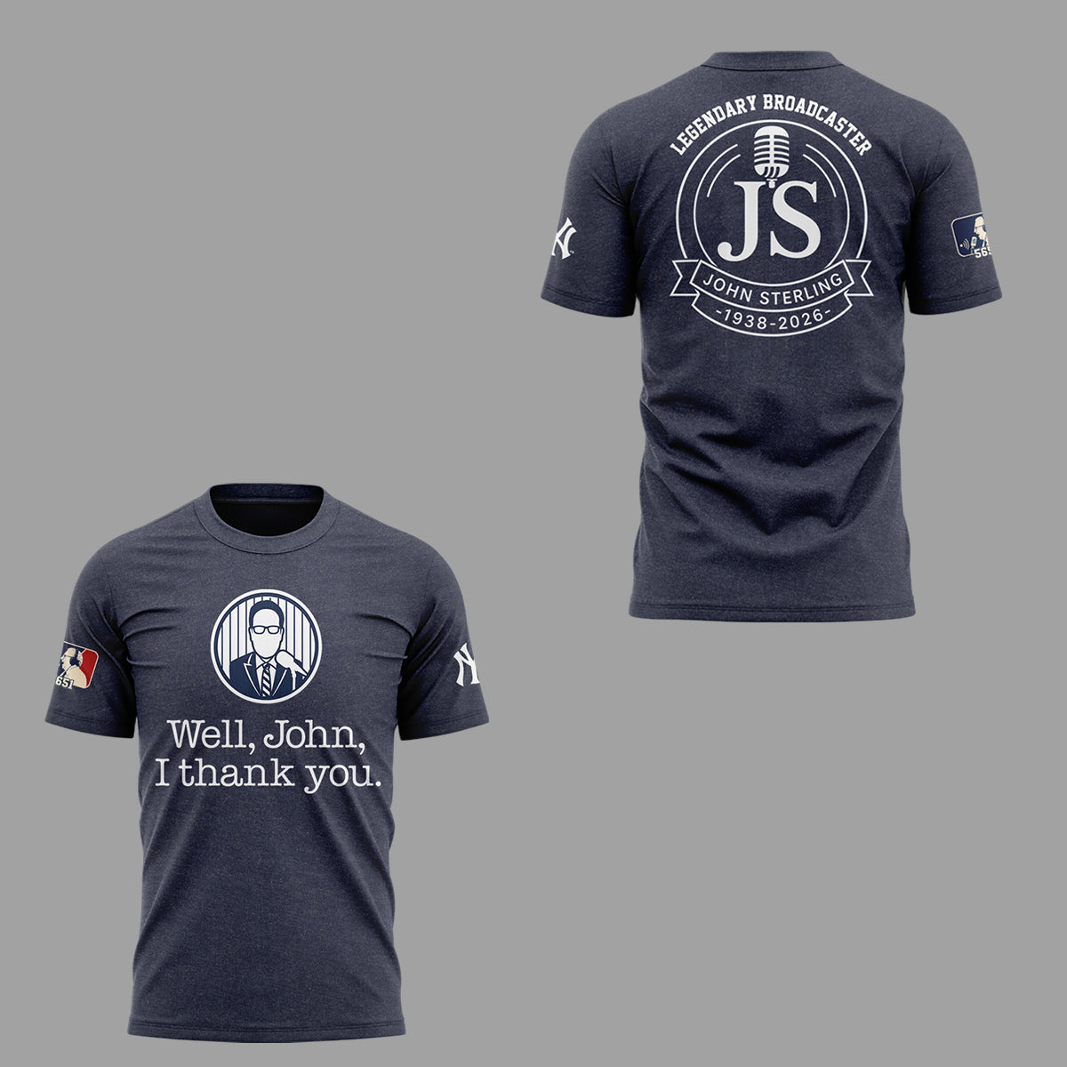 “Remembering John Sterling — The Voice of the Yankees” Shirt