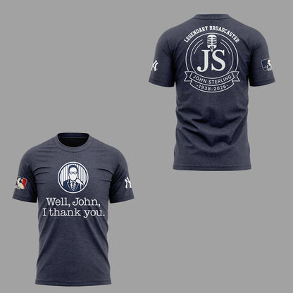 “Remembering John Sterling — The Voice of the Yankees” Shirt
