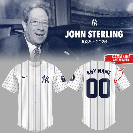 “Remembering John Sterling — The Voice of the Yankees” Custom Jersey