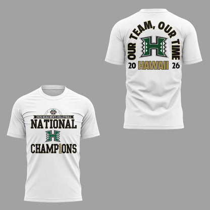 Limited Edition Hawaii Men’s Volleyball National Champions 2026 TShirt