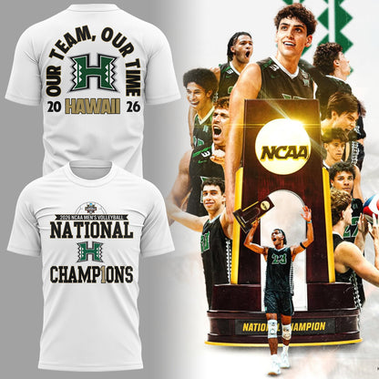 Limited Edition Hawaii Men’s Volleyball National Champions 2026 TShirt