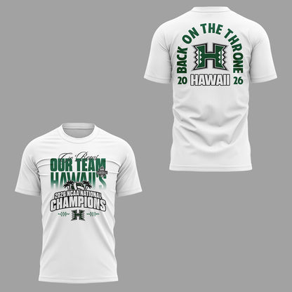 Limited Edition Hawaii Men’s Volleyball National Champions 2026 TShirt