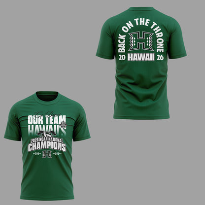 Limited Edition Hawaii Men’s Volleyball National Champions 2026 TShirt