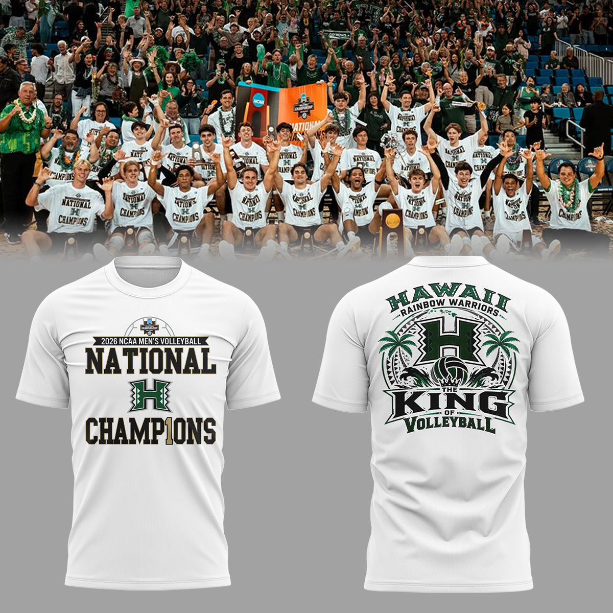 Limited Edition Hawaii Men’s Volleyball National Champions 2026 TShirt