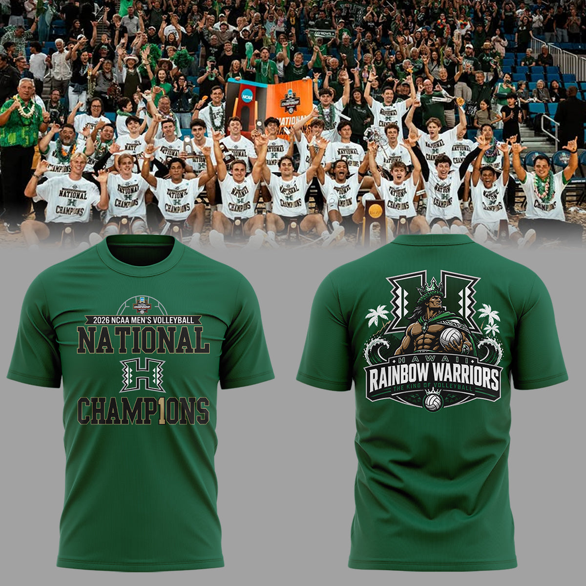 Limited Edition Hawaii Men’s Volleyball National Champions 2026 TShirt