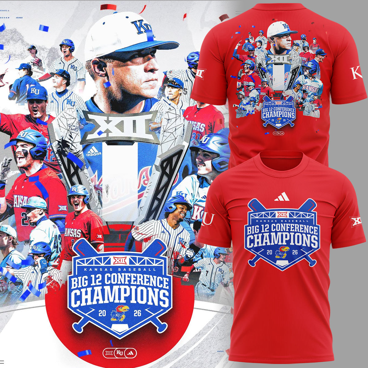 Jayhawks B12 Conference Champions Limited Edition Shirt