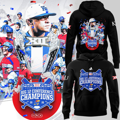 Jayhawks B12 Conference Champions ⚾🏆 Hoodie