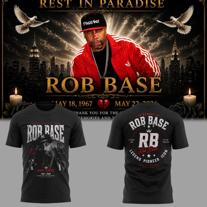 “Remembering R.Base – The Hip Hop Legend”🎤👑 Shirt