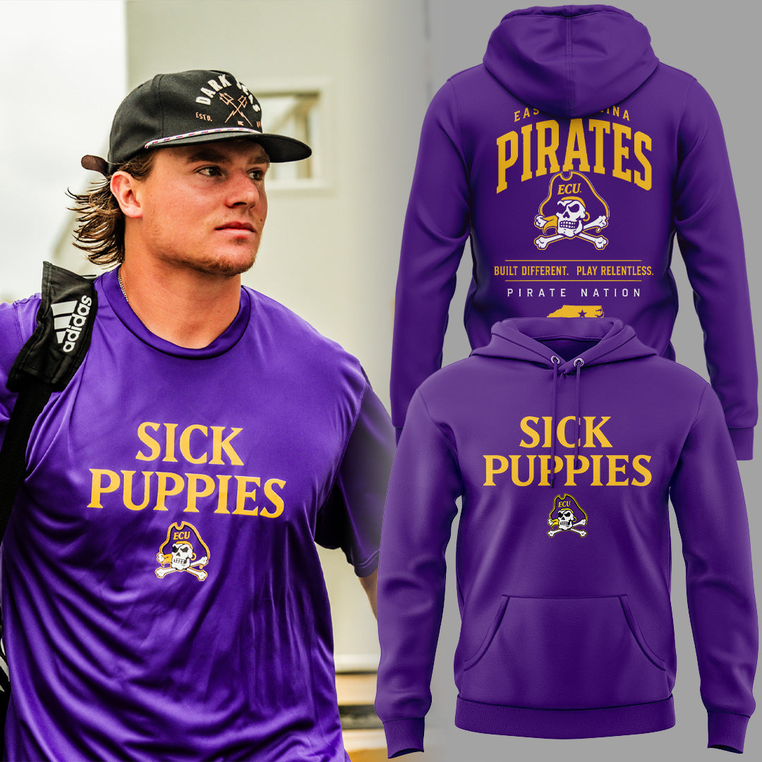 Limited Edition Ecu Baseball Sick Puppies 2026 Hoodie