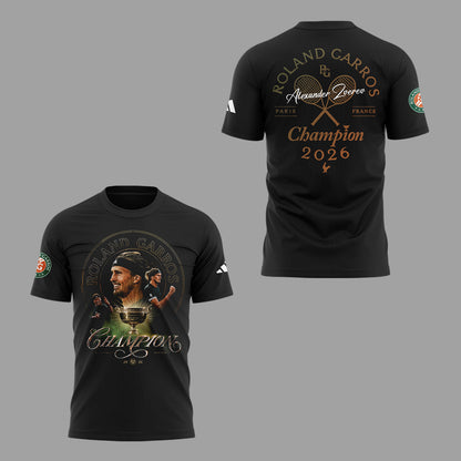 Alexander Zverev 2026 Roland-Garros Champions 🎾🏆Shirt-ND06082605