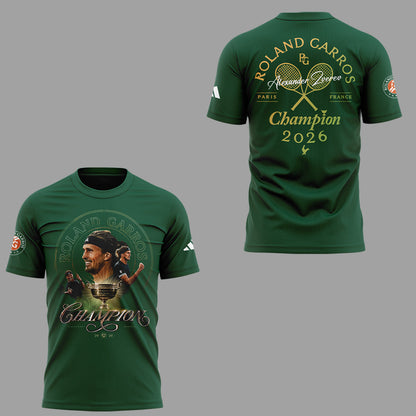 Alexander Zverev 2026 Roland-Garros Champions 🎾🏆Shirt-ND06082606