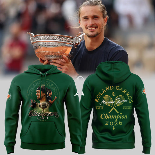 Alexander Zverev 2026 Roland-Garros Champions 🎾🏆 Hoodie-ND06082607