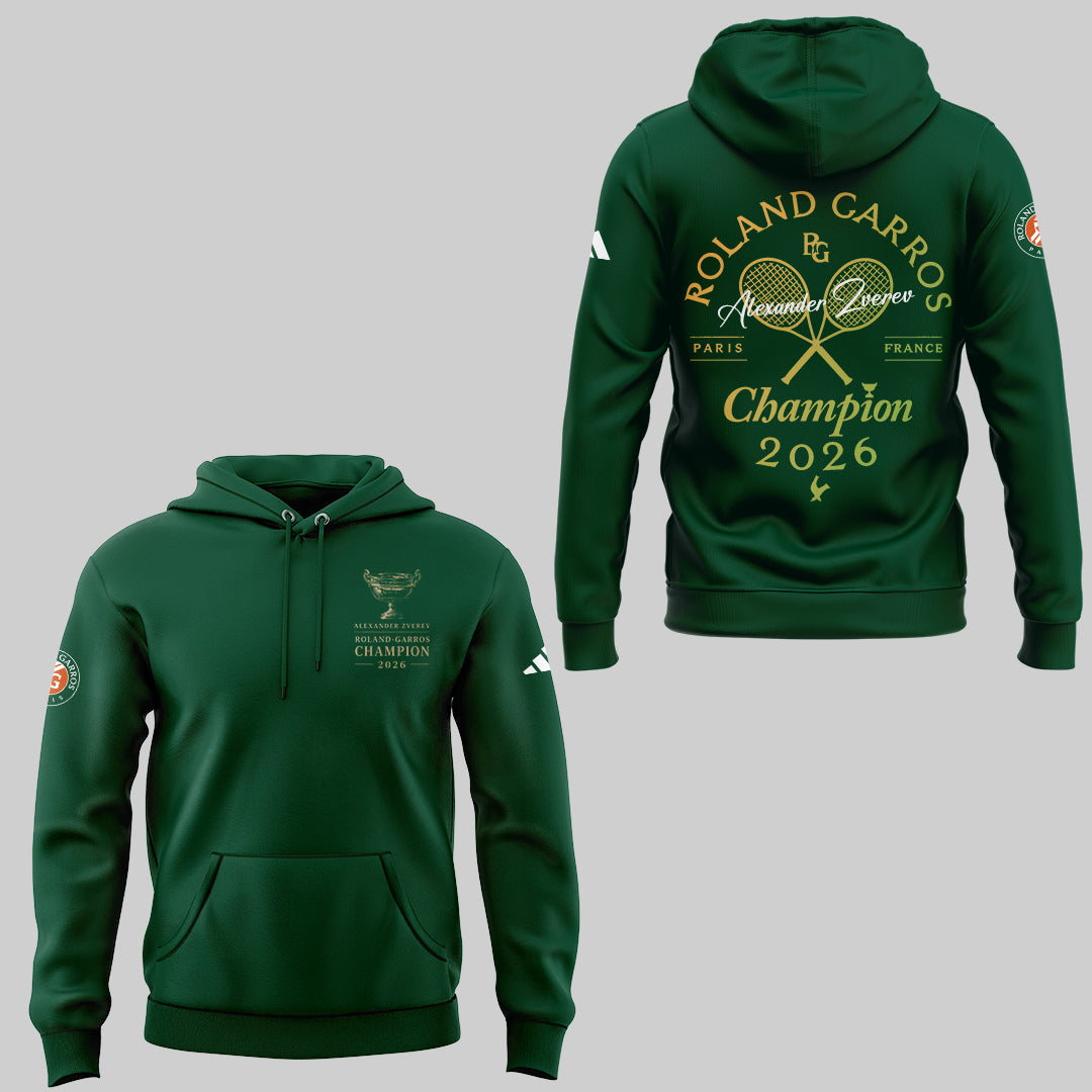 Alexander Zverev 2026 Roland-Garros Champions 🎾🏆 Hoodie-ND06082609