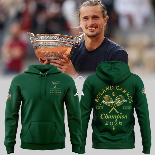 Alexander Zverev 2026 Roland-Garros Champions 🎾🏆 Hoodie-ND06082609