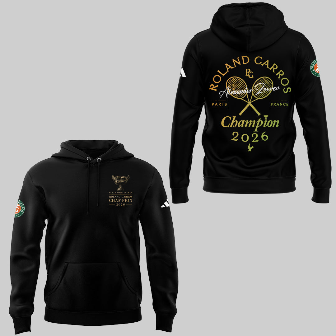 Alexander Zverev 2026 Roland-Garros Champions 🎾🏆 Hoodie-ND06082610