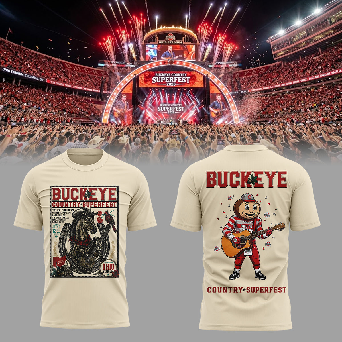 Limited Edition Buckeye Country Superfest 2026 Shirt