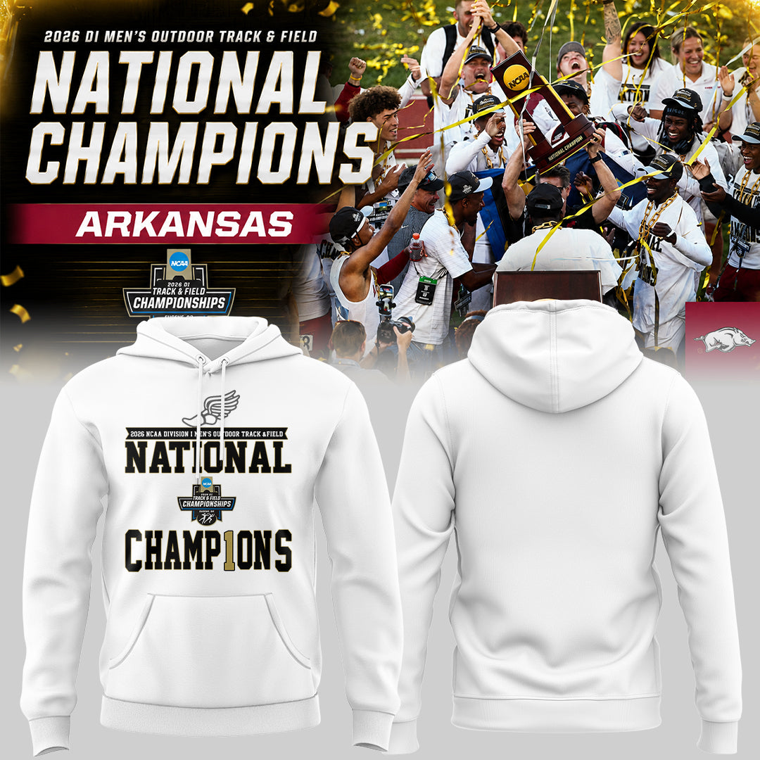 Razorbacks 2026 D1 Men’s Outdoor Track&Field National Champions Hoodie