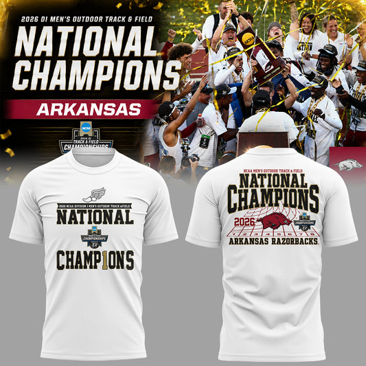 Razorbacks 2026 D1 Men’s Outdoor Track&Field National Champions Shirt