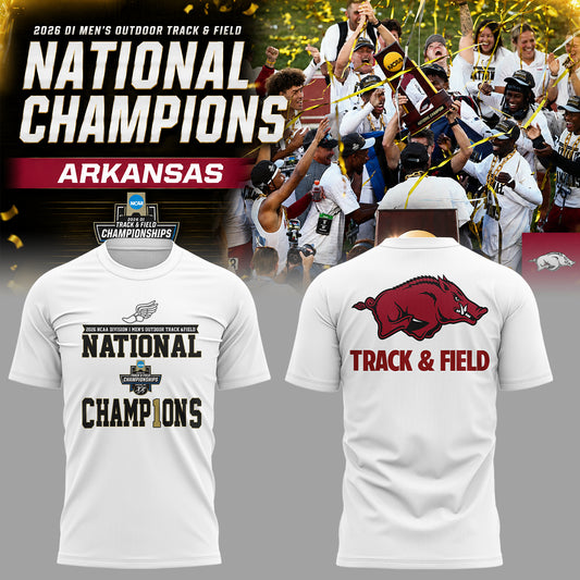 Razorbacks 2026 D1 Men’s Outdoor Track&Field National Champions Shirt
