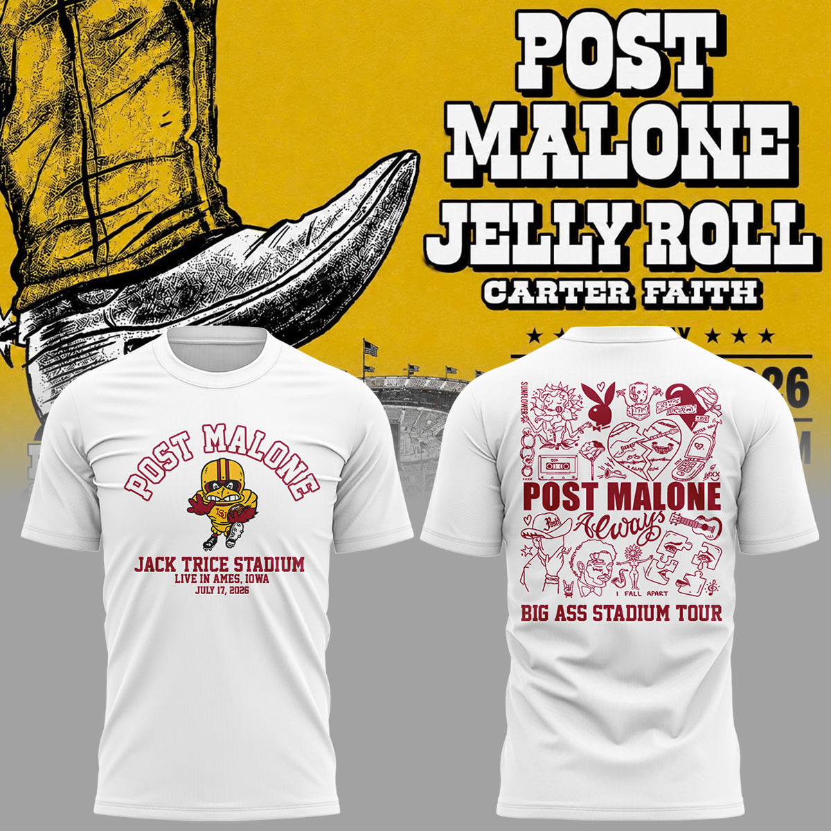 Limited Edition Big Ass Stadium Tour At Jack Trice Stadium Shirt