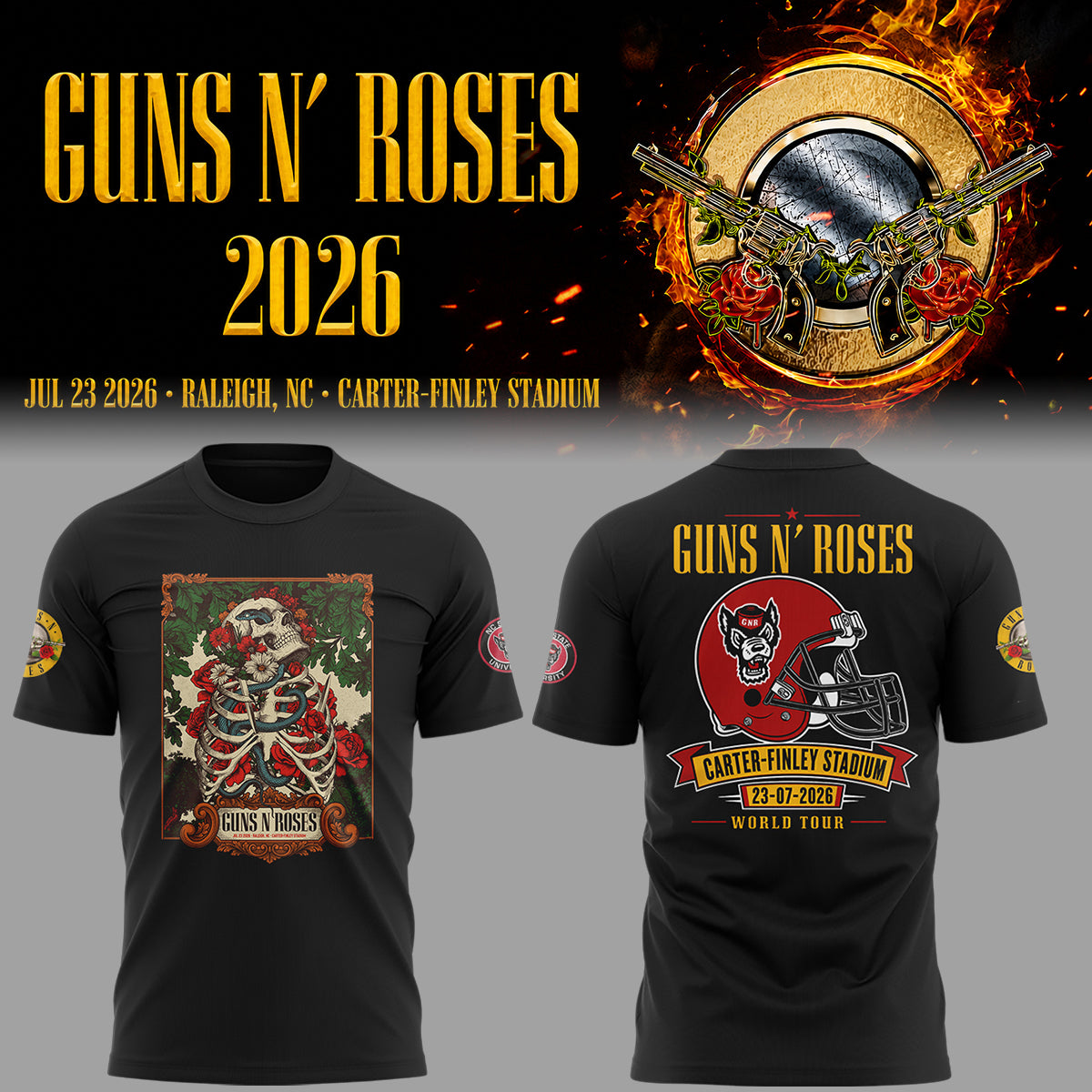 Limited Edition Guns N’ Roses Tour 2026 TShirt