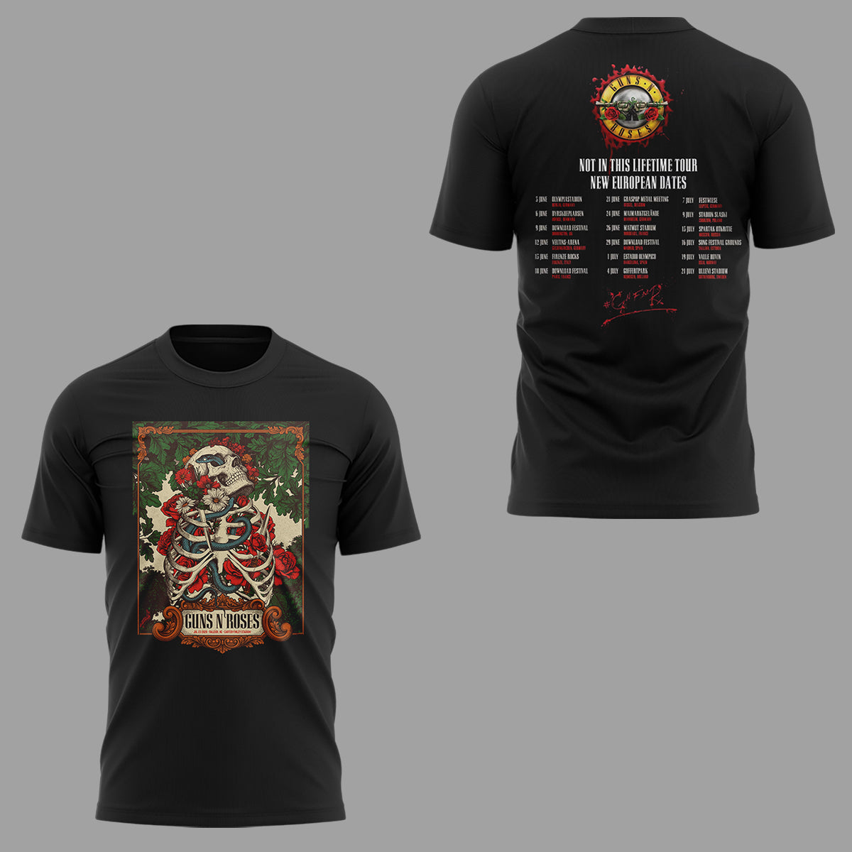 Limited Edition Guns N’ Roses Tour 2026 TShirt