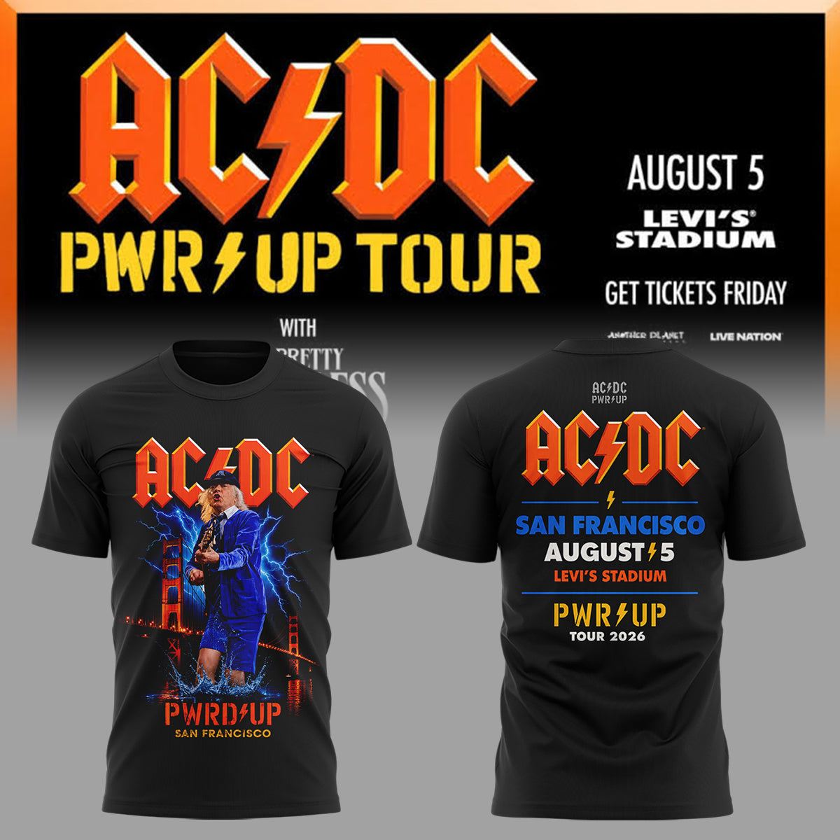 Limited Edition Power Up Tour 2026 At Levi’s Stadium,CA Shirt