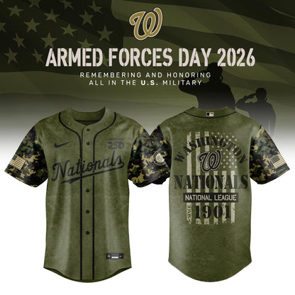 ALL TEAM Armed Forces Day Appreciation Night 2026 Edition Baseball Jersey