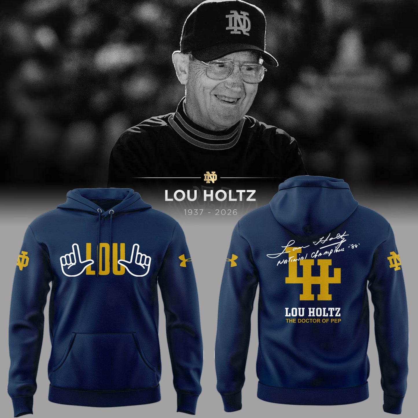 Limited Edition Remembering The Life And Legacy Of Lou Holtz Hoodie