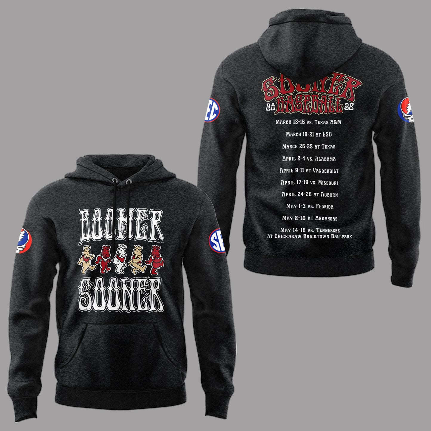 Limited Edition Grateful Sooners 💀⚾ Hoodie
