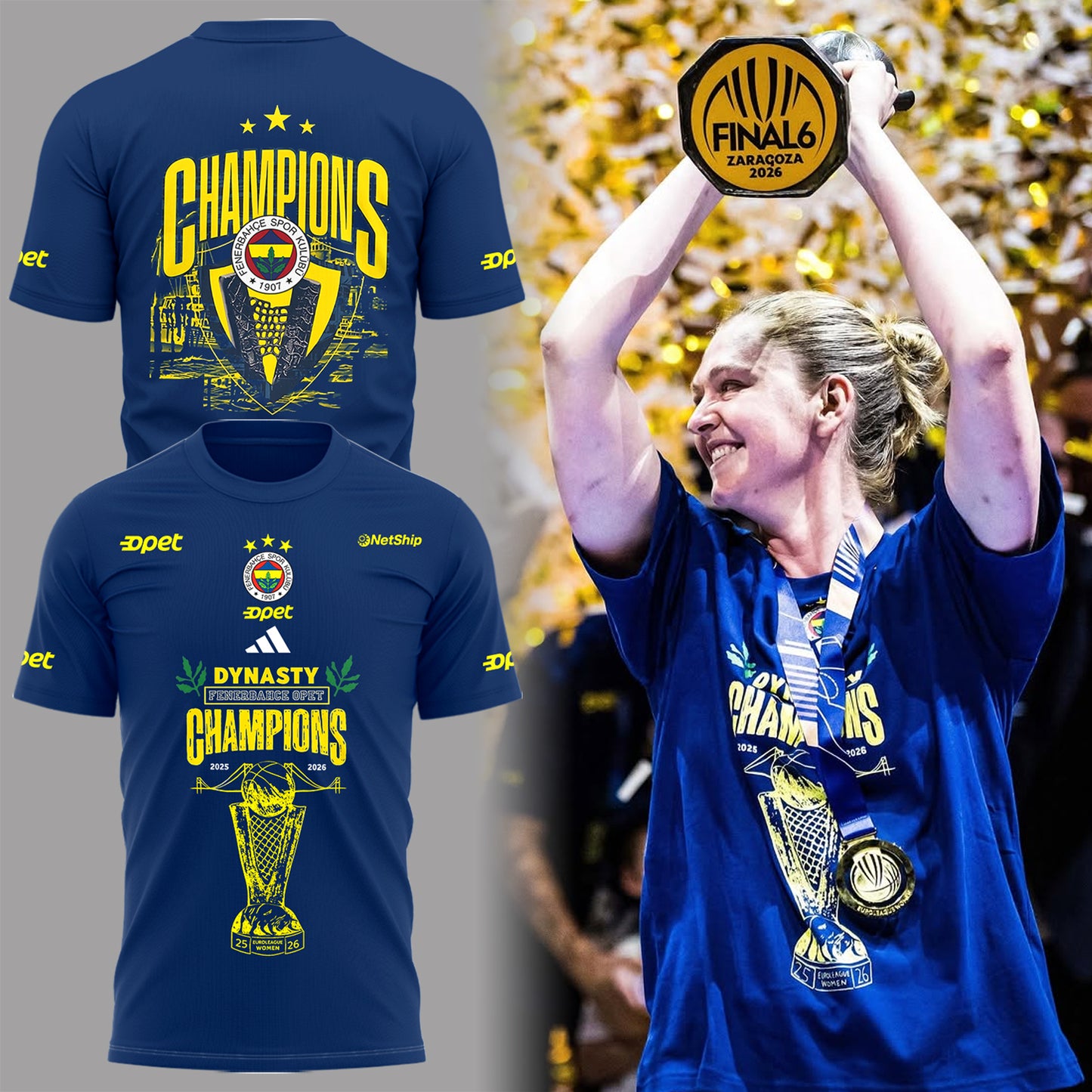 2025-2026 EuroLeague Women Champions 🏀🏆 Shirt