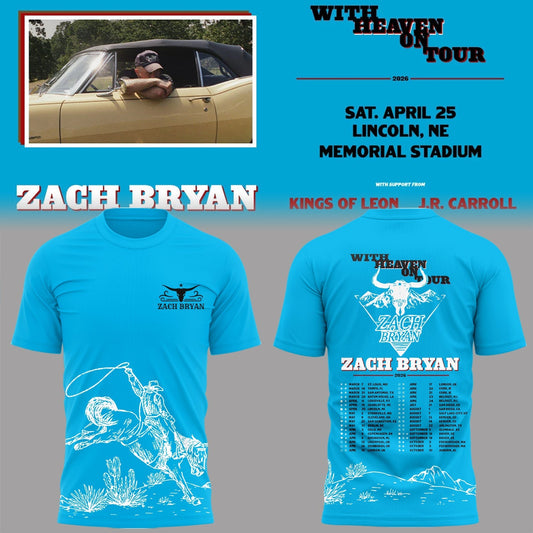 Limited Edition “With Heaven On Tour 2026” at Memorial Stadium Tshirt
