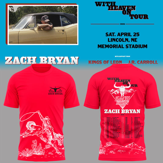 Limited Edition “With Heaven On Tour 2026” at Memorial Stadium Shirt