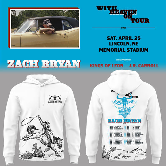 Limited Edition “With Heaven On Tour 2026” at Memorial Stadium Hoodie