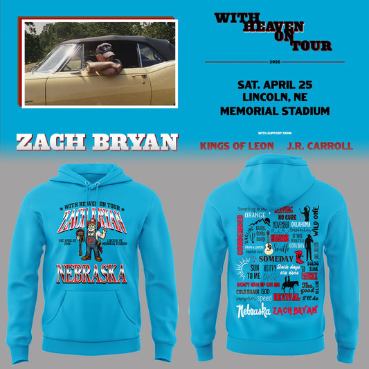 Limited Edition “With Heaven On Tour 2026” at Memorial Stadium Hoodie