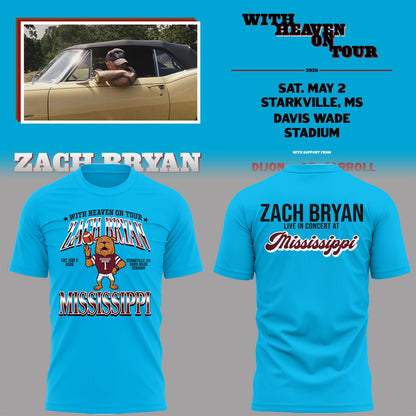Limited Edition “With Heaven On Tour 2026” at Davis Wade Stadium Shirt