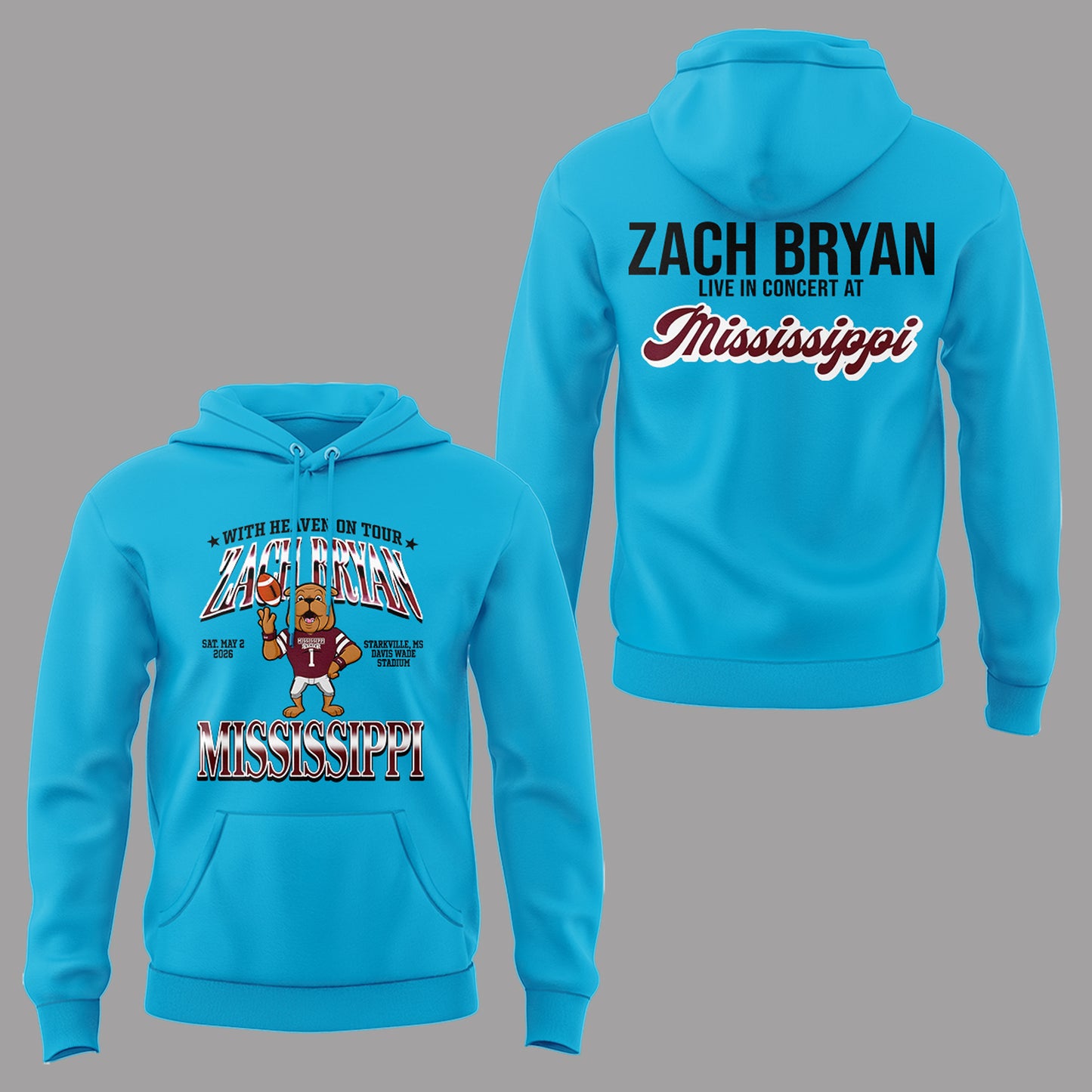 Limited Edition “With Heaven On Tour 2026” at Davis Wade Stadium Hoodie